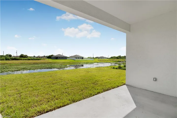 View of yard featuring a water view