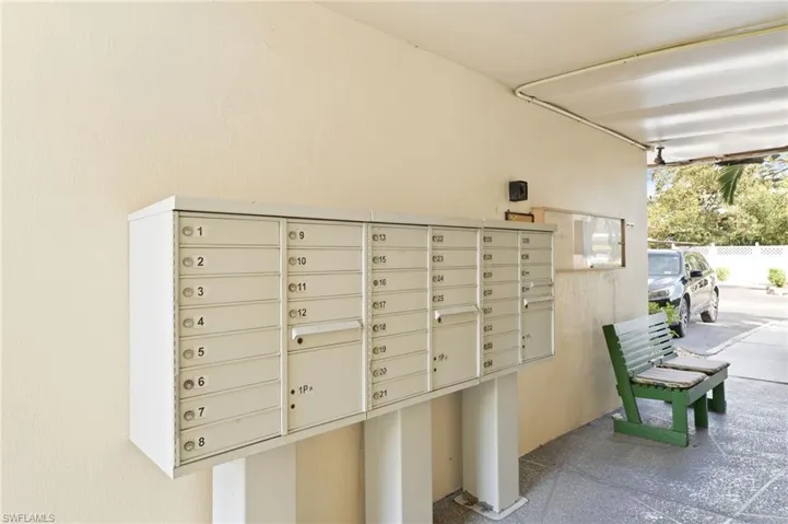 View of community's  mail boxes