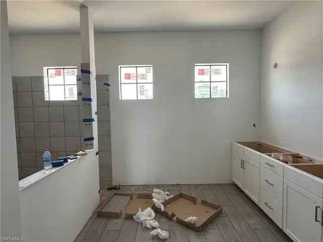 Bathroom featuring wood-type flooring and plenty of natural light
