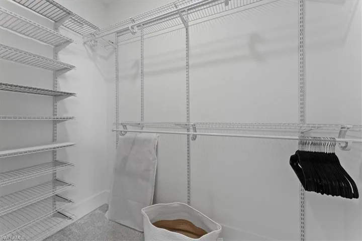 View of walk in closet