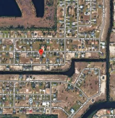 Aerial map of property and surrounding area