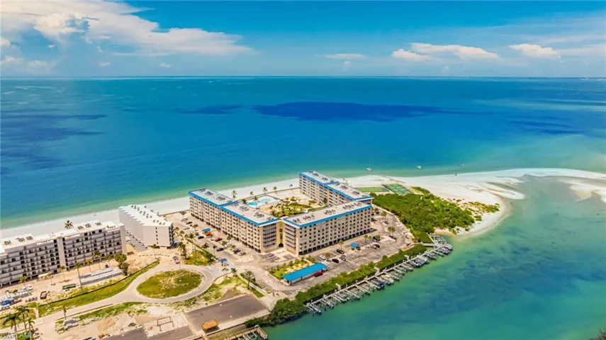 Aerial view of expansive beach