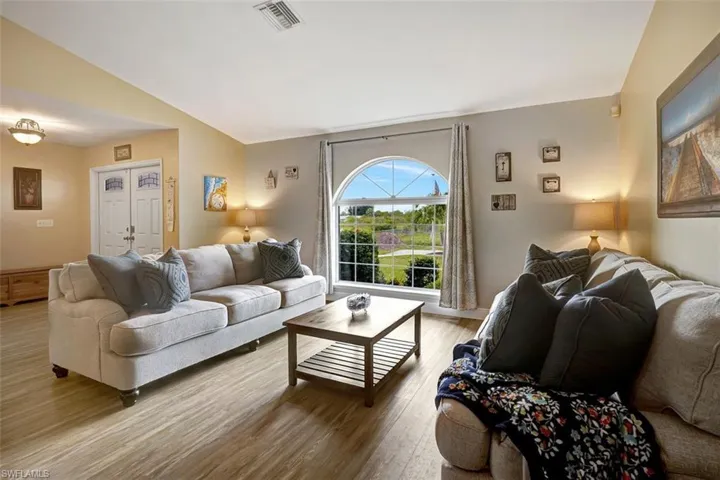 Living room with large windows for natural light
