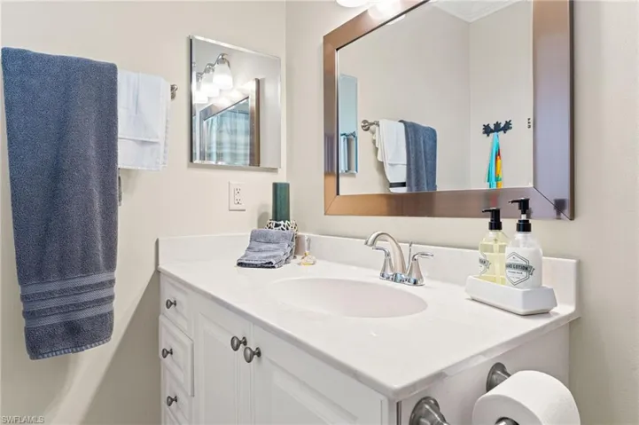 Bathroom featuring vanity