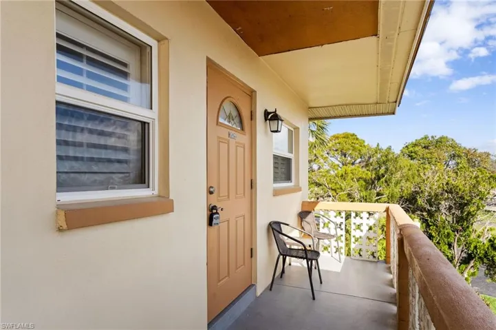 Corner unit entrance.