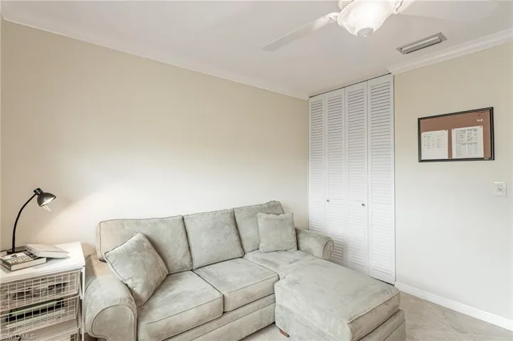 Guest Bedroom or Den. Couch folds out into a bed.