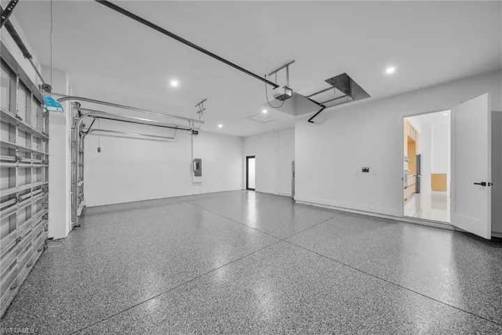 Garage with electric panel