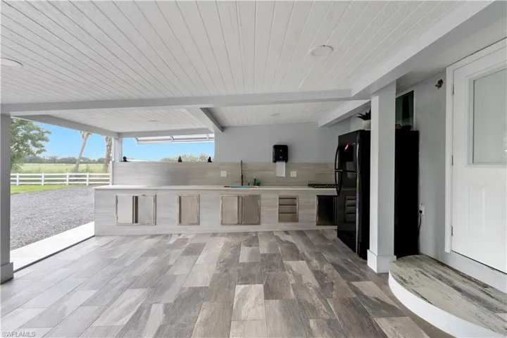 View of patio with sink