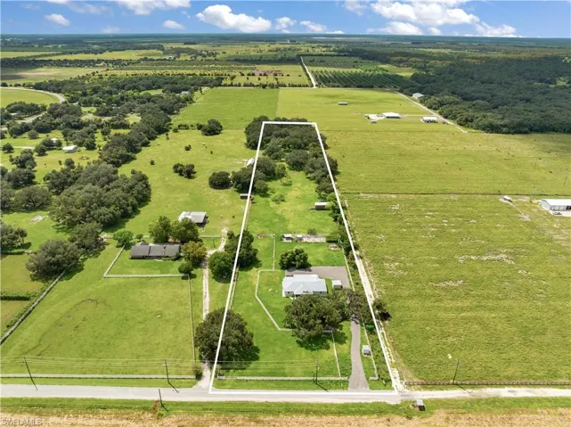 Bird's eye view featuring a rural view