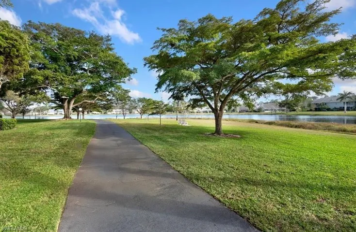 View of community featuring a water view