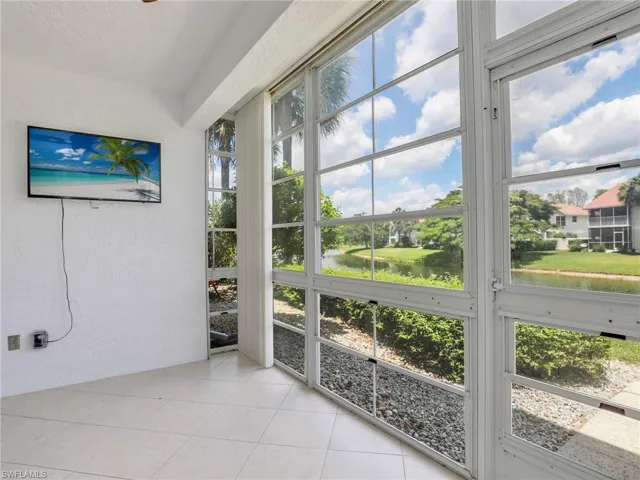 Lanai with Storm Shutters and TV