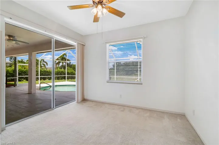 Guest bedroom with access to pool area