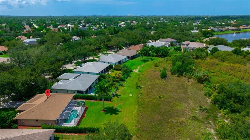 Aerial view of residential area