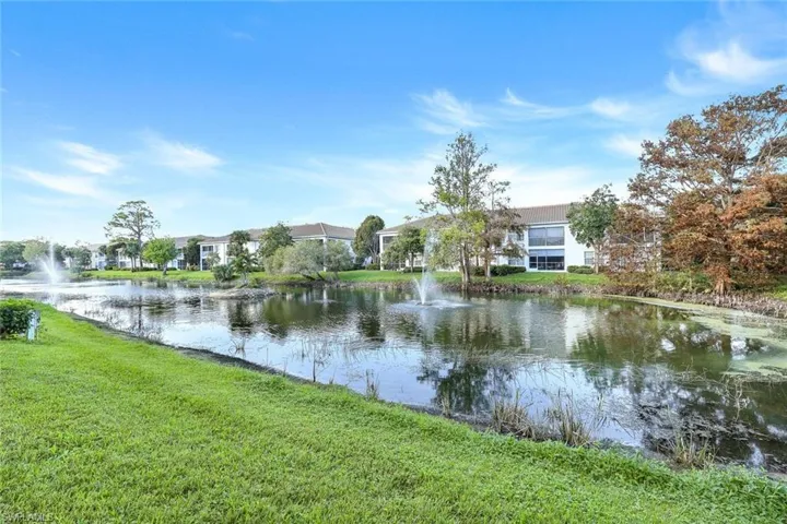 View of pond behind condo