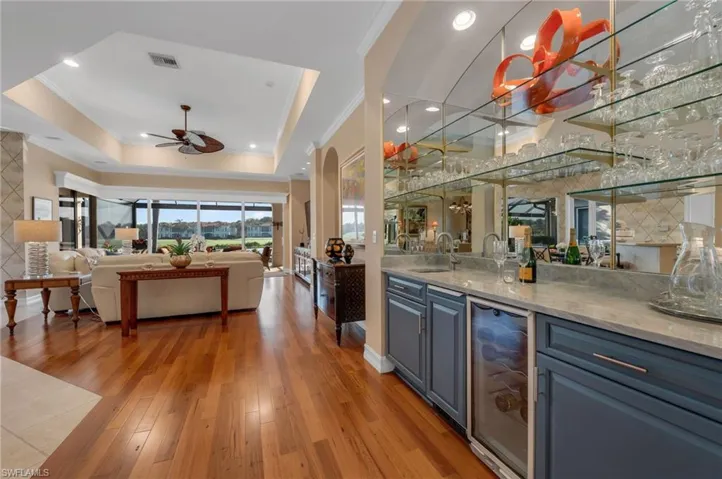 Cocktail anyone?  Fabulous, remodeled bar with quartzite, wine refrigerator and ice maker.