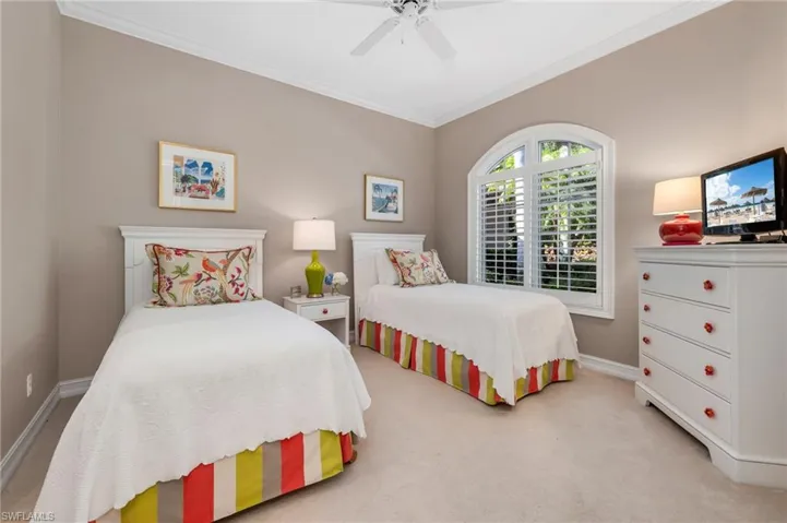 Guest Bedroom 3 has plenty of room for either two, twin beds, or a King bed.  This room also has a large, walk-in closet.