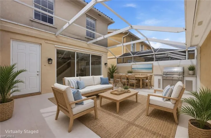 Virtually staged outdoor Patio