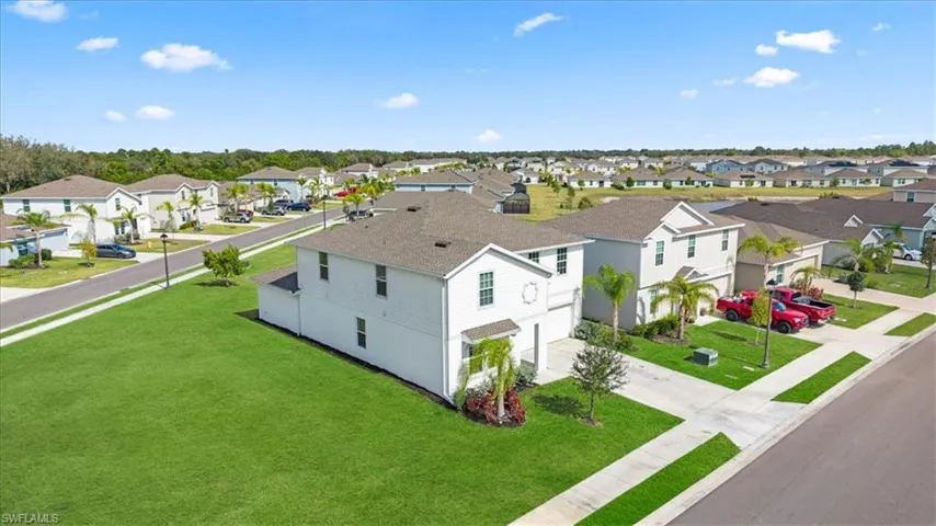 Aerial view of residential area