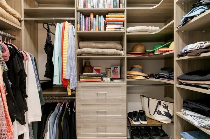 View of walk in closet