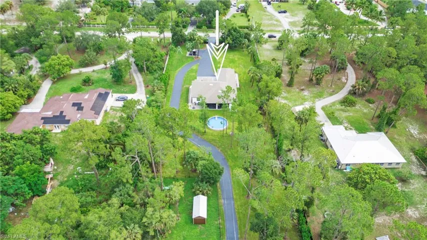 Aerial view of property's location
