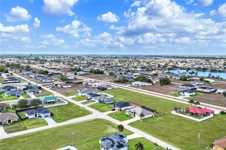 Aerial view of residential area