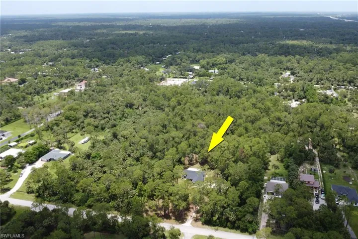 View of property location with a heavily wooded area