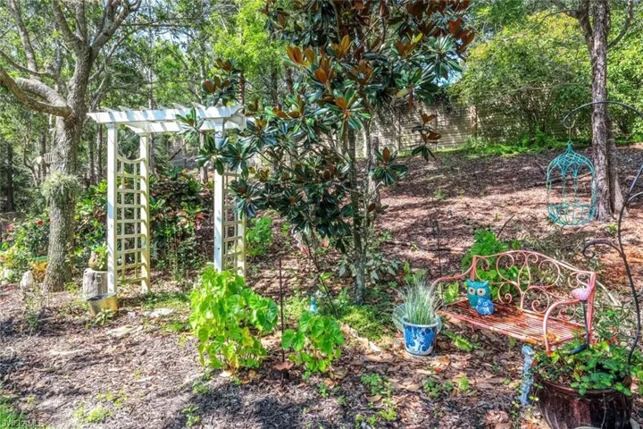 View of yard featuring a pergola