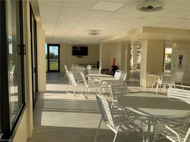 Community room with big screen tv