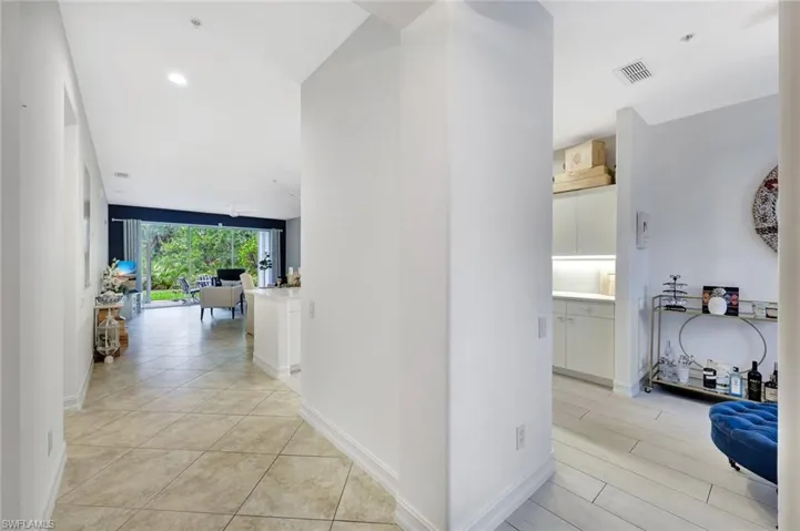 Hallway with baseboards