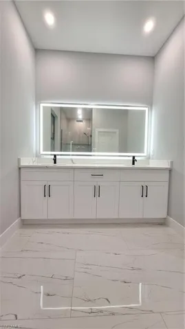 Bathroom featuring vanity