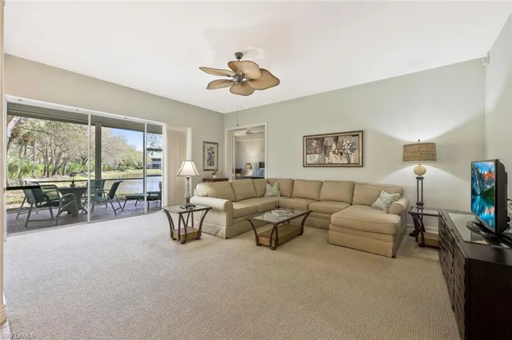 Large seating area with seamless indoor-outdoor flow.