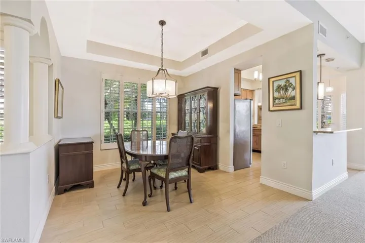 Formal dining room conveniently situated next to the kitchen.