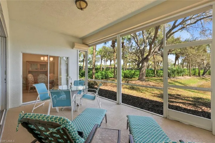 Expansive lanai with water views.