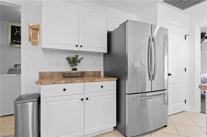 Laundry at left, pantry at right