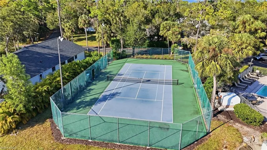 View of tennis court