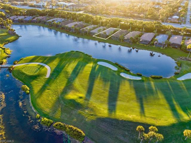 East-facing to the lake and the Palm Course in Grey Oaks...