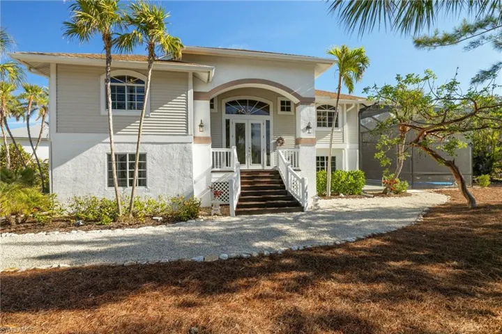 View of front facade with french doors