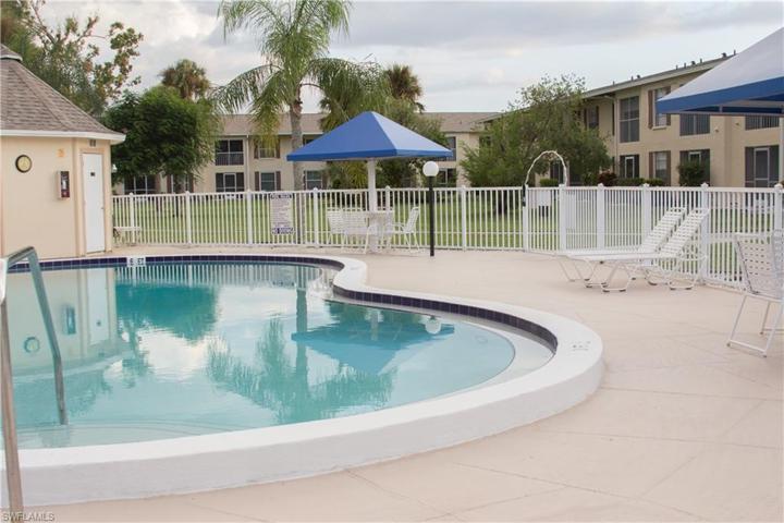 One of two community pools & ponds