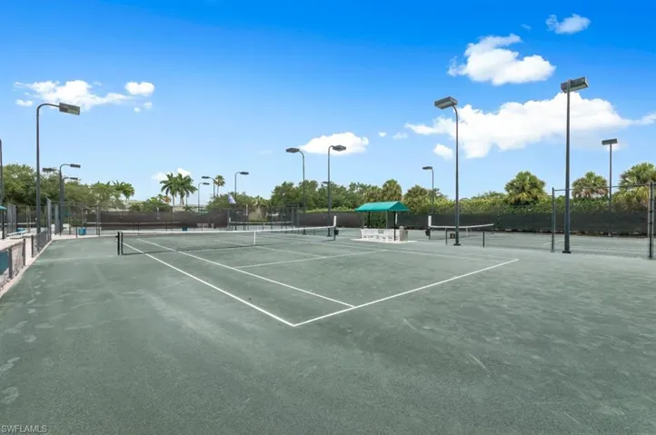View of tennis court