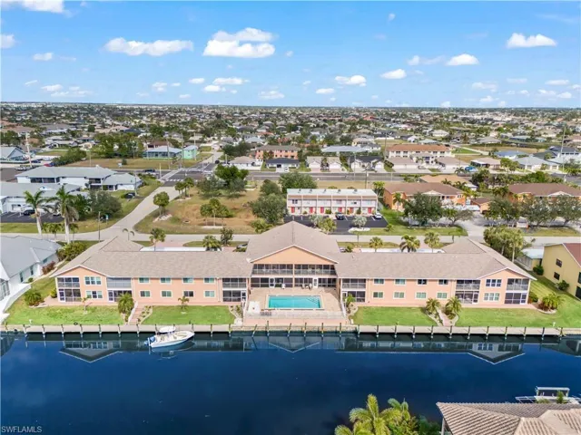 Aerial view of the pool and the community!