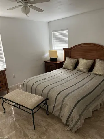 Bedroom with ceiling fan