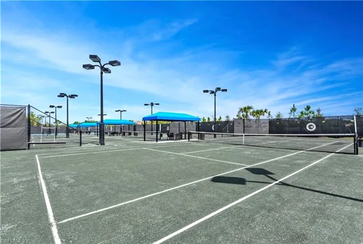 View of tennis court