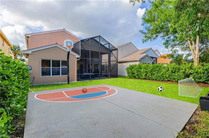 Rendering of basketball court featuring a yard