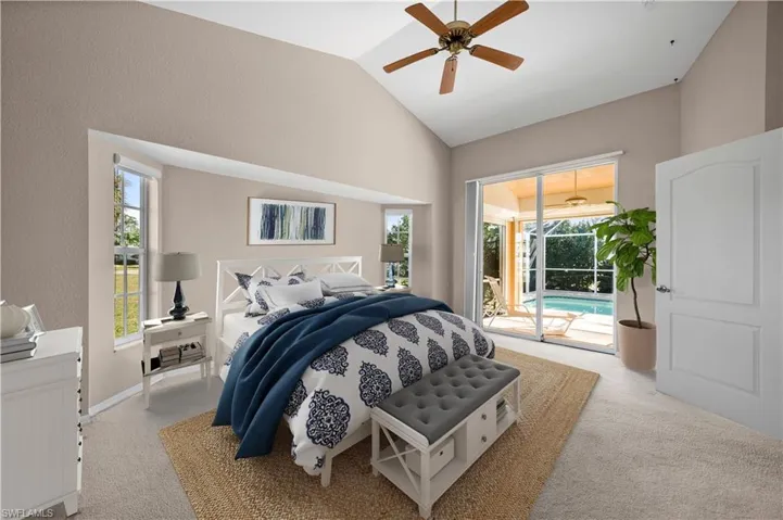 Master bedroom virtually  staged