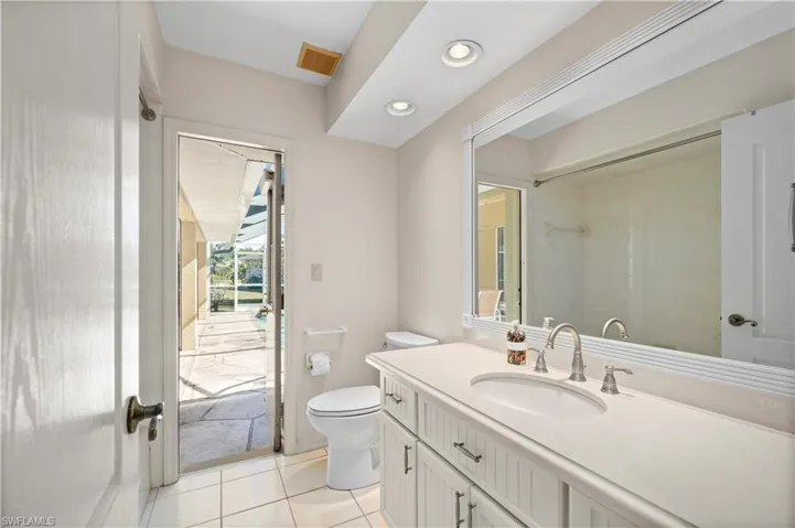 Second Bathroom is also a pool bath, door to lanai shown