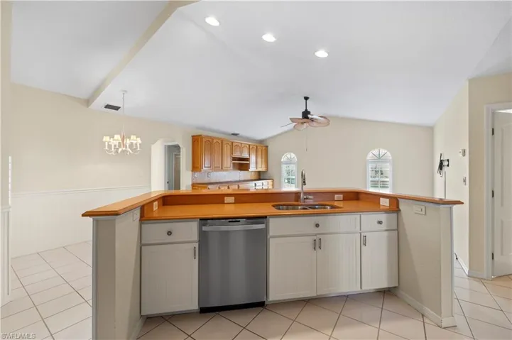 Island has a stainless dishwasher, dual bowl stainless sink