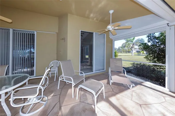 Hurricane roll-downs on lanai openings! Sliding glass doors on lanai to living room (Left) and primary bedroom (Right)