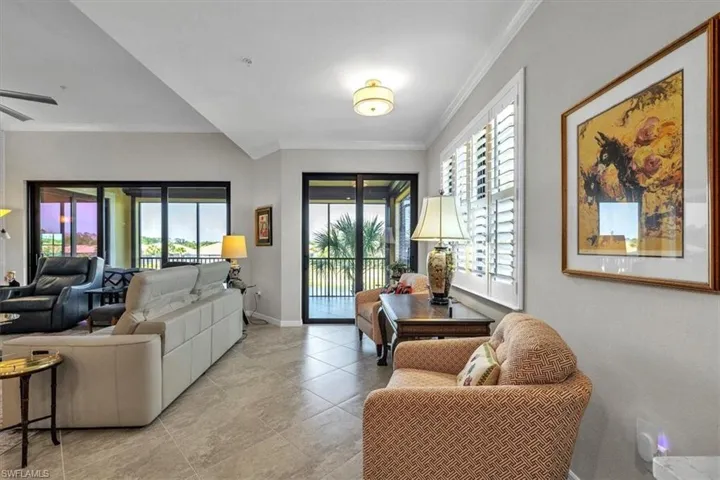 Spacious side of living room as you go to lanai