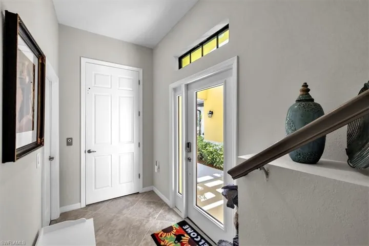 Front door on first floor