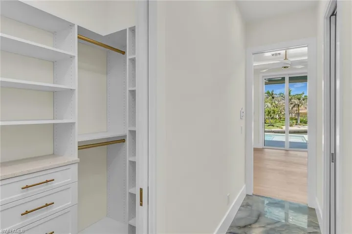 View of walk in closet